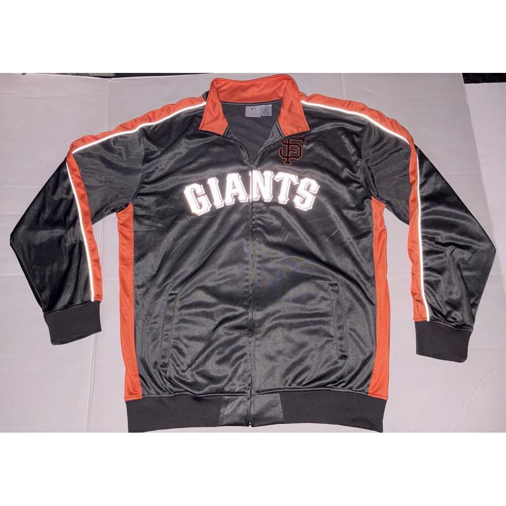 Genuine Merchandise San Francisco Giants Track Jacket Size 2XL Tall Gray
